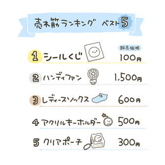 売れ筋ランキング ベスト5