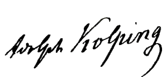 Original-Unterschrift von Adolph Kolping