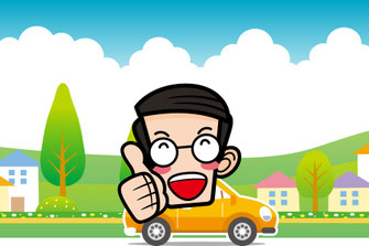 【イメージイラスト】訪問対応(えんたけ行政書士事務所|新潟県加茂市)