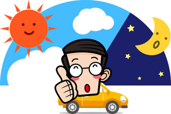 【イメージイラスト】休日・夜間対応(えんたけ行政書士事務所|新潟県加茂市)