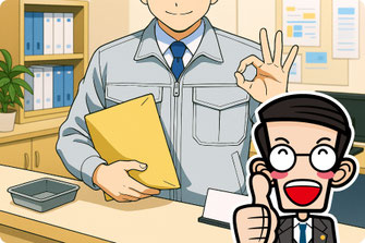 【挿絵イラスト】許可取得・お支払い（建設業許可申請代行の流れ）