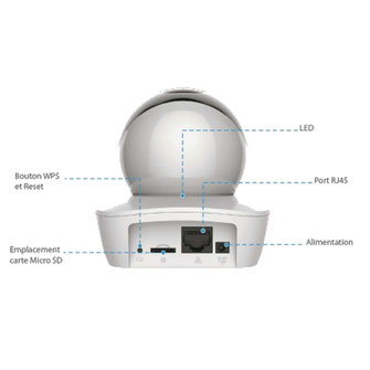 caméra intérieure wifi de dos