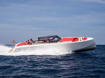 Motoryacht on the water