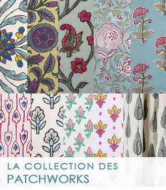 Coupons patchworks de 20 cm sur 55 cm de longueur.