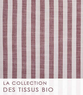 Tissu bio, à rayures ou unis, tissu handloom de La Boutique MG