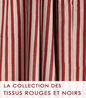 Les tissus rouges, les tissus noirs, les tissus fleuri dans deux tons de couleurs