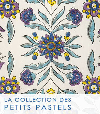Les tissus aux couleurs pastels, tissu à fleurs, des papillons.