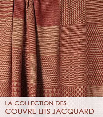 Dessus-de-lit jacquard, tissu indien