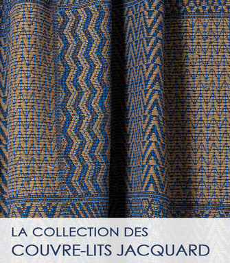 Dessus-de-lit jacquard, tissu indien