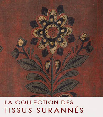 Tissus surannés, vintage, tissu fleuri anciens de La Boutique MG
