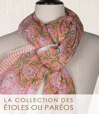 Étoles ou paréos en coton, nouvelle collection de La Boutique MG