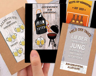 Männerkarten zum Männergeburtstag