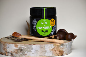 Photo d'un pot de 240g de Miel de Manuka NPA 10+ de Nouvelle-Zélande de Puri New Zealandvelle-Zélande