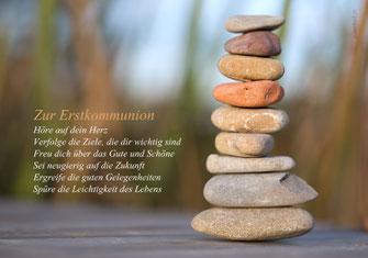 Glückwunschkarten zur Erstkommunion - Fotokarten mit Naturbildern von