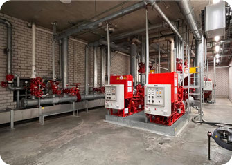 Sprinklerzentrale in der Industrie