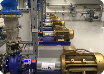 Offene Kühlwasserversorgung mit Pumpenanlage