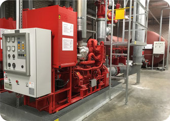Sprinklerzentrale in der Industrie