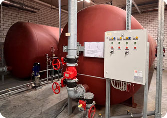 Sprinklerzentrale in der Industrie