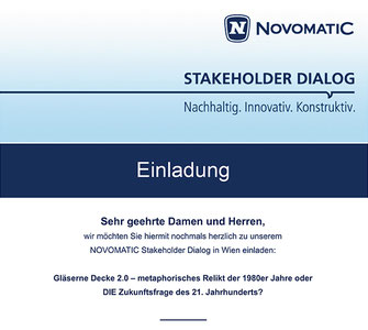 Einladung zum Novomatic Stakeholder Dialog