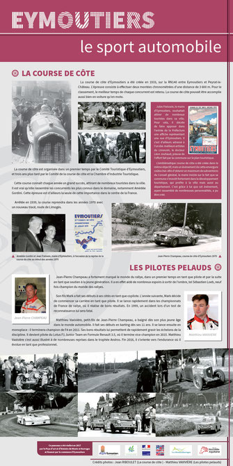 sport course automobile Eymoutiers course de côte Jean-Pierre Champeaud Matthieu Vaxivière Pah Pays d'art et d'histoire monts et barrages patrimoine XXème siècle