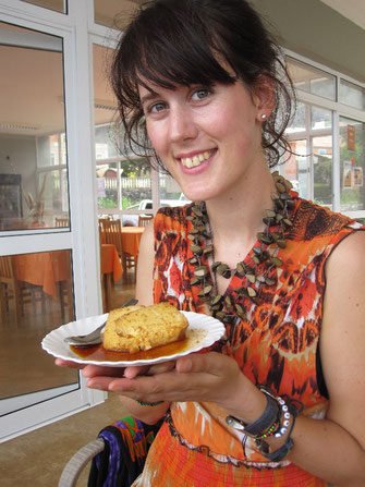 Ready to take a bite of this pudim de queijo in Paul, Santo Antão
