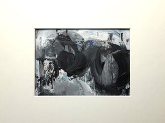 Papier und acrylfarbe, weiße, graue und schwarze farbe