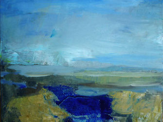 landschaft, ähnlich wie grand cannyon, blaugrauer himmel und sandsteinfarbene landschaft