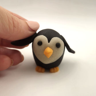 Anleitung für Marzipan Pinguin