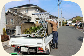 ご依頼の流れ５：作業完了、お支払い【門西造園】