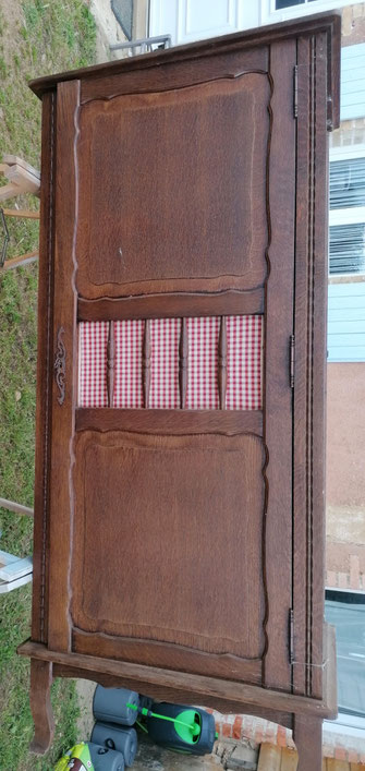 relooking restauration de meubles ancien chambre armoire chevet commode miroir patine shabby blanc gris le mans sarthe