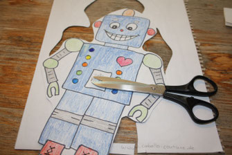 Roboter; Bastelidee; Roboter basteln; Caballo Couture; Roboter bauen; DIY Roboter; Fritz Fröhlich; Bastelidee Kinder