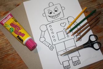 Roboter; Bastelidee; Roboter basteln; Caballo Couture; Roboter bauen; DIY Roboter; Fritz Fröhlich; Bastelidee Kinder