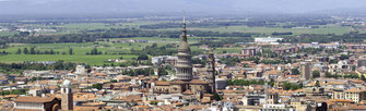 Novara, veduta aerea della città