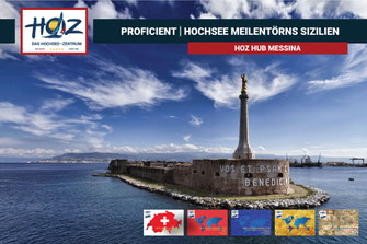 HOZ Hochseezentrum International | Hochseeschein Meilentoerns Sizilien ab Messina | Segelschein | Motorbootschein | www.hoz.swiss