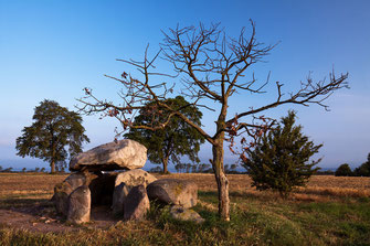 Canon, Canon16-35mm, Canonfotografie, Dolmen-im-warmen-Morgenlicht, Eos50D, Grosssteingrab, Landschaftsfotografie, Mecklenburg-Vorpommern, Megalithgrab, Querformat, Rerik, Steingrab, Steinzeit, warmes-Licht, Weitwinkelaufnahme