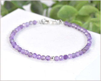 Amethyst Edelstein Armband  3 mm  35,90 €