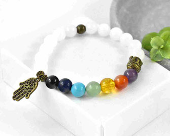 Chakra Edelstein Armband mit  Jade Perlen, 8 mm  21,90 €