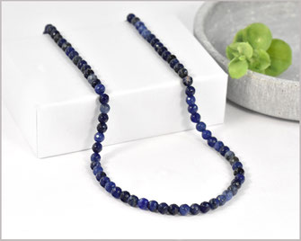 Lapislazuli Edelstein Kette 4 mm  Länge wählbar  59,90 €