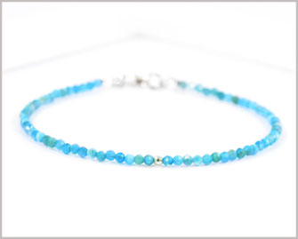 Apatit Edelsteinarmband 2 mm mit 925 Silber  34,90 €