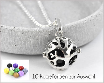 Lange Kette mit Anhänger Lebensbaum und 1 Klangkugel  19,90 €