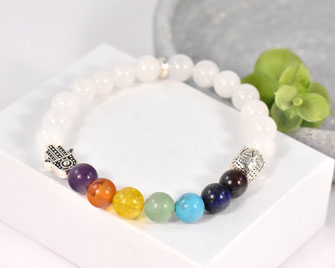 Chakra Edelstein Armband mit  Jade Perlen, 8 mm  21,90 €