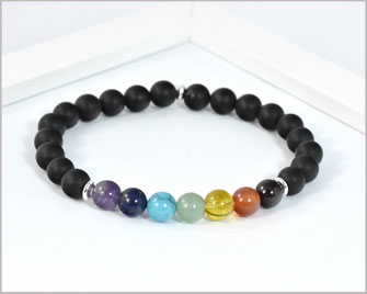 Edelstein Armband Mann - Chakra - Achat & 7 Edelsteine - 8mm  19,90 €