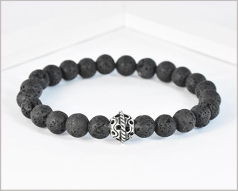 Männer Edelstein Armband Lava