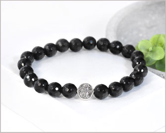 Obsidian Edelsteinarmband 8 mm mit  Baum des Lebens  21,90 €