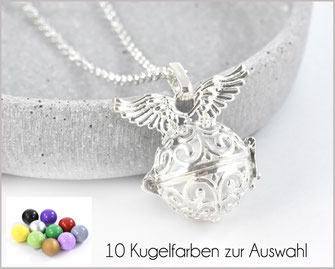 Lange Kette Engelsflügel mit Anhänger und 1 Klangkugel  19,90 €