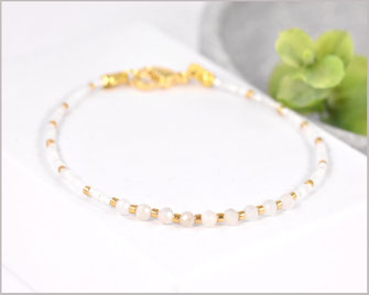 Monstein Edelstein Armband mit  Miyuki Perlen Mix  28,90 €