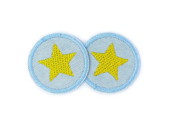 Bild: Mini Flicken Hosenflicken Stern gelb Patch zum aufbügeln Accessoire