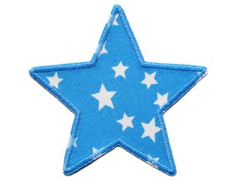 Bild: Hosenflicken für Kinder Flicken Sternchen hellblau