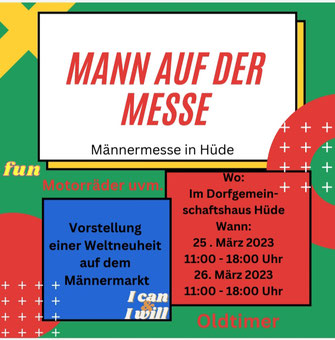 Plakat für Männermesse in Hüde 