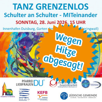 Plakat "Tanz grenzenlos" - wegen Hitze abgesagt